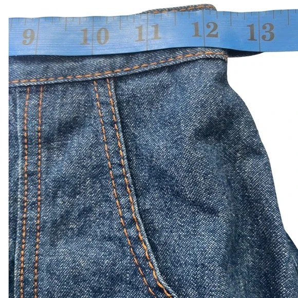 Vintage Denim Wrap Skirt Midi Made in Japan Kmart Adjustable Small - Picture 7 of 10